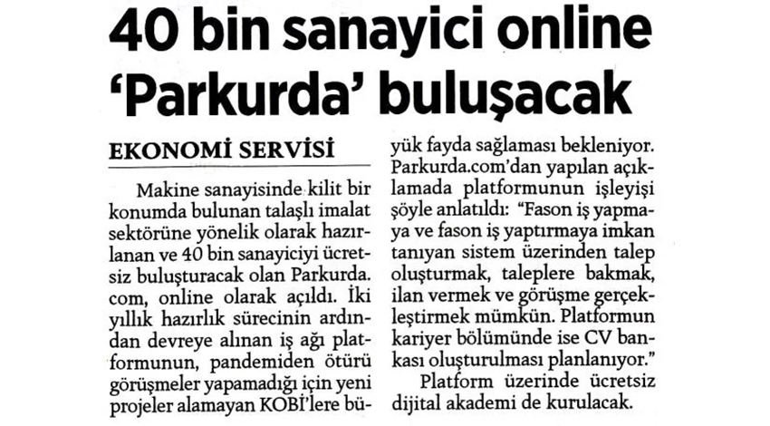 40 bin sanayici online “Parkurda” buluşacak / Milliyet